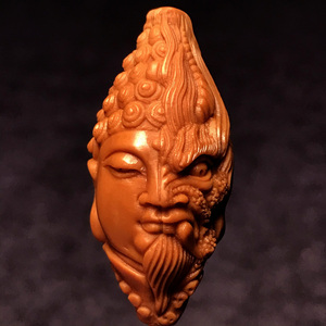 旺达运佳品佛魔一面是佛一面是魔雕刻吊坠汽车饰品钥匙扣挂件手机