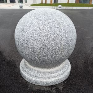 花岗岩石球圆球拦车石球大理石车挡石球广场底座石头球户外停车场