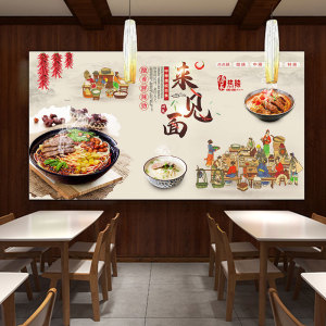 面馆点餐菜单发光led灯箱兰州拉面重庆小面店铺用挂墙式软膜卡布