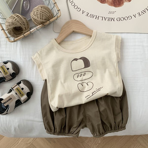 婴儿衣服夏季休闲短袖时尚短裤两件套六7八8十个月一岁男宝宝夏装