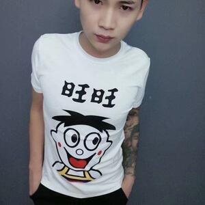 旺仔紧身衣精神小伙旺旺套装衣服儿童三件套鞋带短袖修身夏m68732