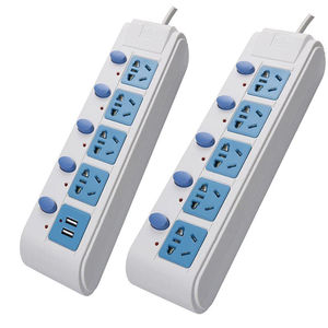 公牛拳霸插板usb插座五开关手机充电插线板排插接线板线长1.8/2.