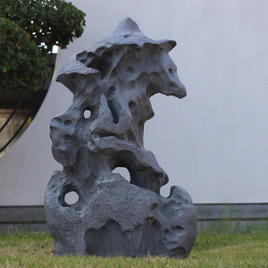 庭院仿真太湖石雕塑玲珑奇石摆件高端会所假山石造景模具昆石造型