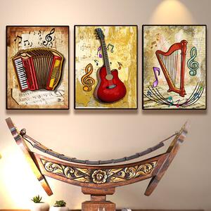 架子鼓教室装饰画学校音乐培训班现代简约背景墙布置抽象图案挂饰