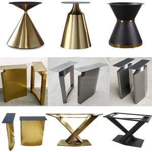 岩板餐桌桌架不锈钢桌子腿支架金属桌脚碳素钢桌腿碳素钢圆桌桌脚