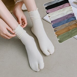 二趾袜高筒可爱分趾纯棉日系人字拖外穿ins夏季薄款木履个性潮流