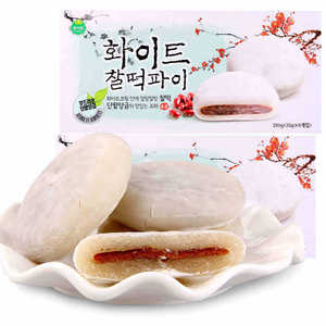 韩国进口 韩美禾白色巧克力红豆打糕花生味香蕉味 下午茶点心糕点