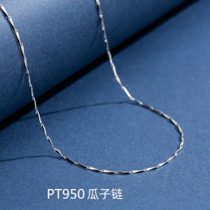 梦金园旗舰店天猫梦金园足银项链女瓜子链锁骨链素链时尚新款定价