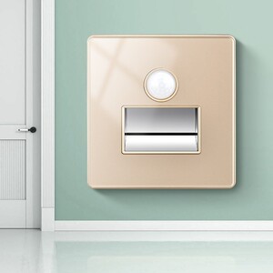 公牛86型嵌入式地脚灯光控人体感应小夜灯家用卧室地灯睡眠过道踏