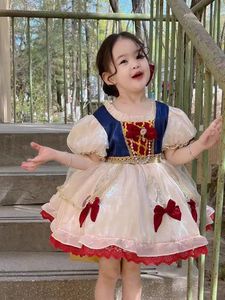 白雪公主洛丽塔高级生日礼服女宝宝甜美洋气春夏裙子女小童连衣裙