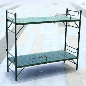 双层钢塑床制式80型双层折叠床野外便携式行军床上下铺