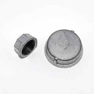 镀锌管帽内丝管闷盖堵头80玛钢件堵水1寸4内螺纹丝扣管件6分dn25
