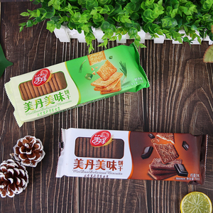 美丹白苏打饼干118g*8袋经典款鲜葱味咸味代早餐即食食品零食10人付款