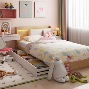 带储物空间儿童床男孩女孩小户型1.2米现代简约男童榻榻米单人ss