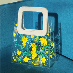 pvc涂鸦手提袋透明袋六一儿童节礼品袋塑料袋幼儿园伴手礼包装袋