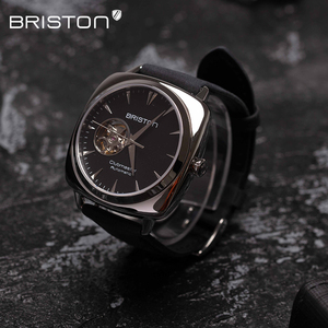 BRISTON轻奢手表男大气多表盘酷黑国际名牌腕表复古潮流机械表