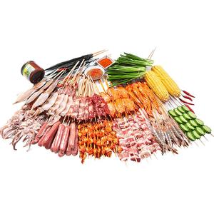 500人付款淘宝羊肉串新鲜烧烤食材半成品套餐6-7人烤串材料家用户外