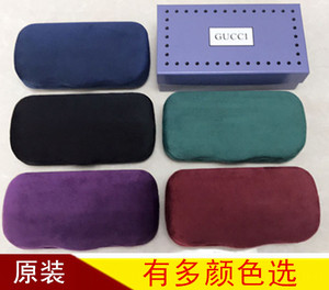 原版古驰太阳镜盒gucci高档丝绒抗压近视平光墨镜盒小蜜蜂眼镜袋