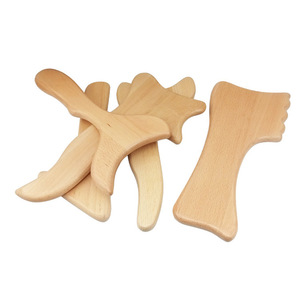 一件木制多功能擀筋棒 榉木刮痧片 木疗按摩刮痧板木质擀筋板