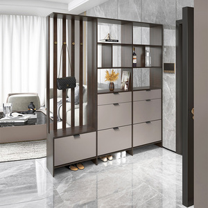 简约现代玄关柜鞋柜一体靠墙间厅柜轻奢风客厅屏风隔断柜进门酒柜