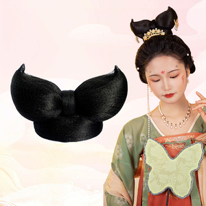 唐风汉服假发包头顶造型交心髻适合日常古装发髻发型旅游拍摄写真