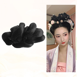汉服假发包复原古代贵妇人发型花朵发髻宋制日常造型拍摄cos出游