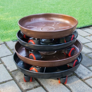 花盒底托盘多肉花盆沥水底座支架带轮子一体移动万向轮滚轮接水盘