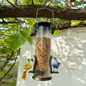 户外自动喂食器悬挂式喂鸟器阳台野外防雨小鸟庭院布施盒喂水器