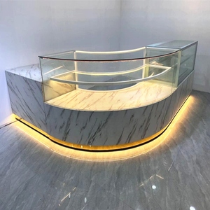 中式糕点柜台转角点心展示柜中式宫廷桃酥柜台面包店蛋糕弧形展柜