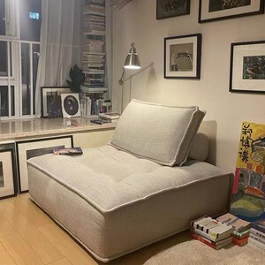 懒人沙发客厅小户型布艺简约现代轻奢网红极简卧室豆腐方块沙发椅