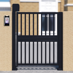 电动闭门器侧装自动开门机曲臂开门器八字大门90度对开平开门电机