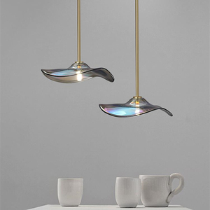 异形餐厅吊灯设计师款五光十色卧室床头灯现代简约玻璃长杆吧台灯