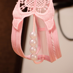 珍珠内裤超大颗粒女女人性感丁字裤奶罩丁衣裤性感情愫内衣调情