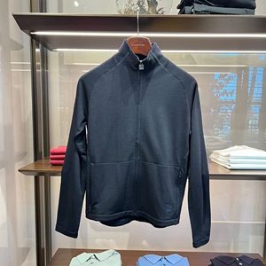 意大利购zegna杰尼亚tm系列男款休闲卫衣开衫立领夹克外套纯羊毛