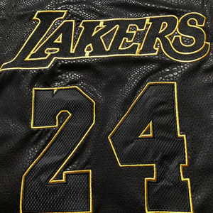 【越南产】湖人队24号科比退役纪念款蛇纹复古球衣篮球服8男刺绣