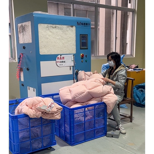 2022年新款充绒机自动羽绒被填充机门市定量称重 全自动高速款