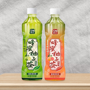 临期特价 天喔茶庄蜂蜜柚子茶500ml×15瓶 果味茶饮料 江浙沪包邮