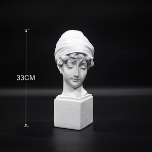 英国少女石膏像雕塑摆件北欧风格头像雕像玄关客厅书房装饰品摆设