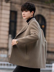 冬季毛呢西服上衣男士加厚款外套韩版宽松非羊绒高级感西装男套装