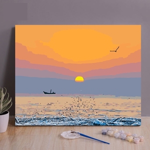 00瑀安自营店淘宝手绘填色数字油画ins风立体油画手工艺品diy自己做