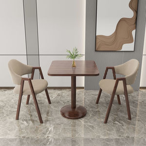 阳台桌椅轻奢风休闲小方桌办公室会客接待桌洽谈组合简约咖啡餐桌