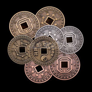 北斗七星六星铜钱紫薇讳仿古钱币定制刀币太极金属钱币花钱五帝钱