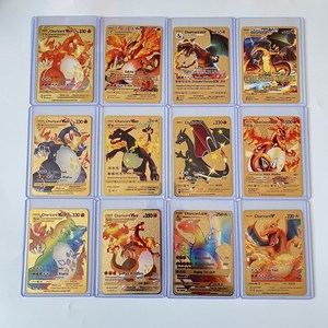 喷火龙金属卡片精灵宝可梦卡gx动漫卡牌pokemon metal cards vmax