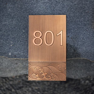 高档立体字金属门牌号码牌民宿房间宿舍标识牌房号牌公寓门贴牌子数字