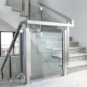 阳台玻璃护栏室内家用不锈钢楼梯扶手别墅简约现代自建房楼梯立柱