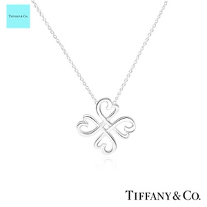 tiffany蒂芙尼项链四叶草心形吊坠925纯银锁骨链女情人节礼物生日