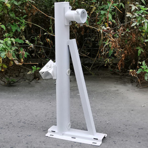 室外监控支架水泥杆球机抱柱电线杆立杆摄像机抱箍支架双头壁装1m