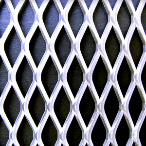 定做吊顶装饰金属拉伸铝板网银黑色菱形隔断铝网片天花板幕墙造型