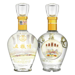 五粮酒液股份五粮情水晶盒纯粮酿造浓香型白酒42度500ml*6瓶整箱