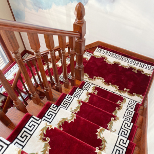 奕恬欧式楼梯踏步垫免洗丝绒防滑静音自吸时尚中式台阶地毯可定制